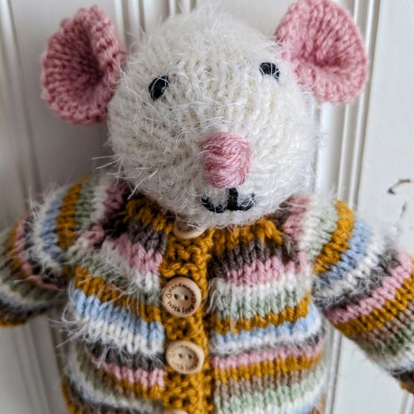 Meet George Mouse handmade tricot baby shower -birthday gift 16 inch - Picture 7 of 10